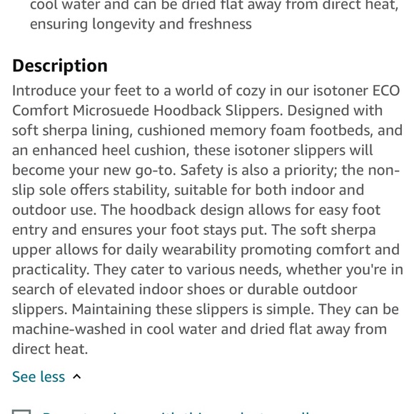 Isotoner Black Memory Foam Slippers with Heel Boost 7.5 - 8 Medium NEW! - Picture 9 of 9